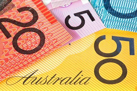 Australian money, with focus on the word の写真素材