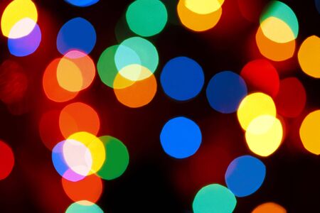 Colorful bokeh ~ defocussed Christmas fairy lights.