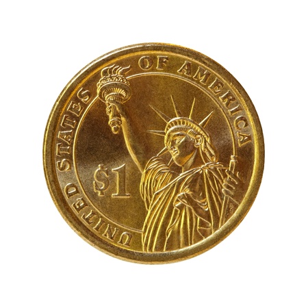 American one dollar coinの写真素材