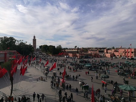 Jemaa el Fna square in Marrakechのeditorial素材
