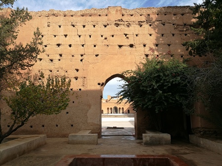el badi palace in marrakeshのeditorial素材