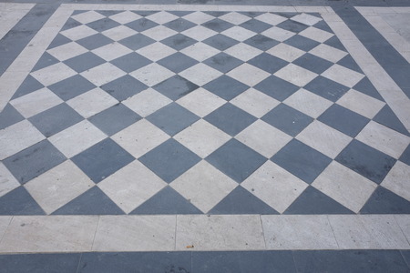 Checkered floor in Pescaraの写真素材