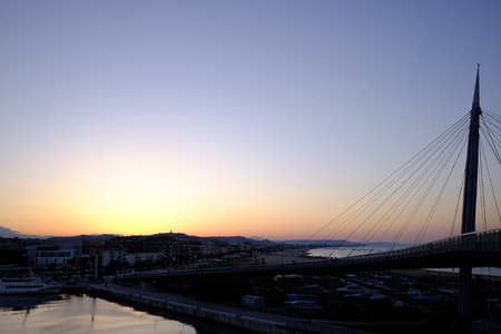 Sea bridge of Pescaraの写真素材