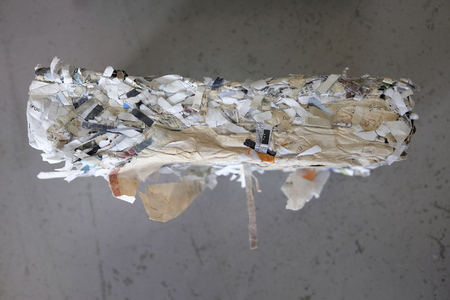 press for shredded paperの写真素材