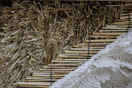 material details for straw houseの写真素材