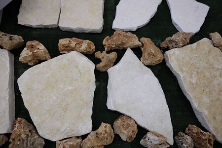Decorative stones on displayの写真素材