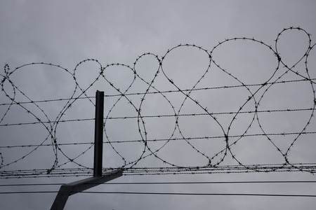 fence with barbed wire