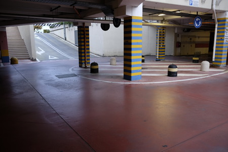 round in underground parkingのeditorial素材