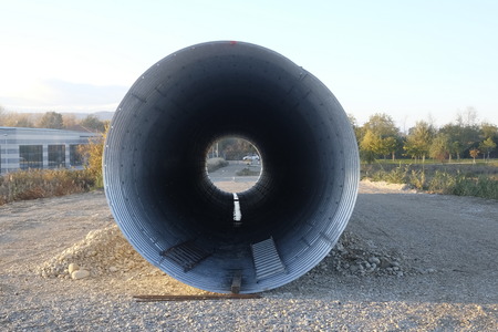drainage pipe bridgeの写真素材