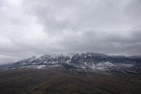 Mountain morrone snowの写真素材