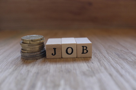 Wooden writing jobの写真素材