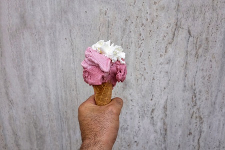 ice cream in the cone