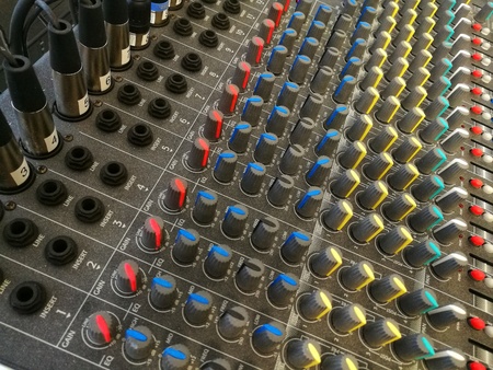 professional mixer on the tableの写真素材