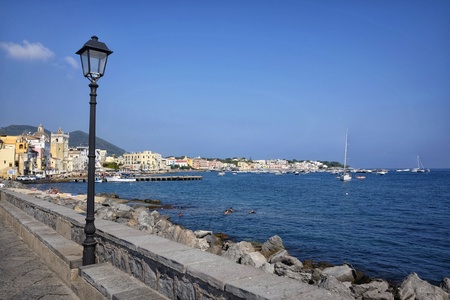 glimpse of Ischia bridge in Italy