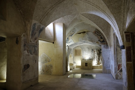 crypt cathedral of the assumption on the castle of ischiaのeditorial素材