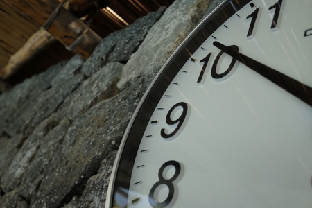 clock near the thermal pool