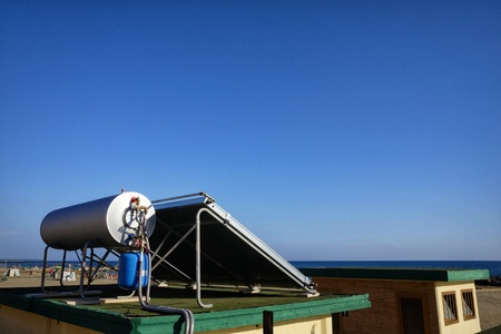 solar panel with tank