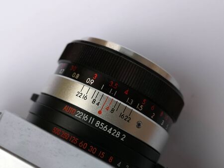 details of old vintage camera