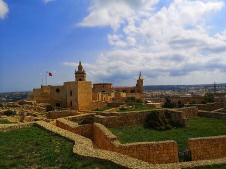 Basilica of Saint George at the Citadel of Victoria, Gozoの写真素材