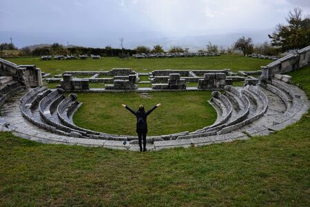 Archaeological site of Pietrabbondante in Moliseの写真素材