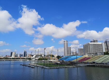 view of marina bay in singaporeの写真素材