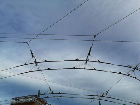 electric trolleybus system in chietiの写真素材