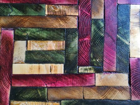 background with embedded and colored wood