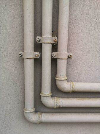 gas pipe system on the wall