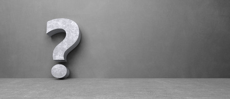 question mark in emty room - Illustration