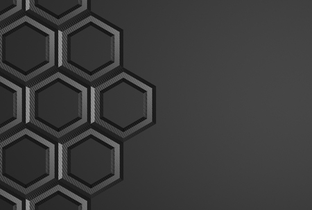 black carbon fiber structure - Illustration