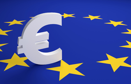 3D euro symbol rendering - Illustrationの写真素材