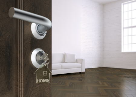 house key with keychains - Illustrationの写真素材