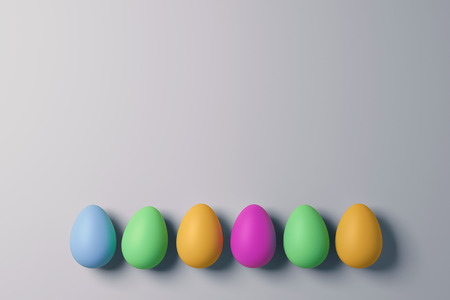 happy easter with colored egg - Illustrationの写真素材