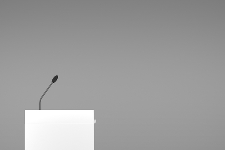 speaker podium in front of clear background - Illustrationの写真素材