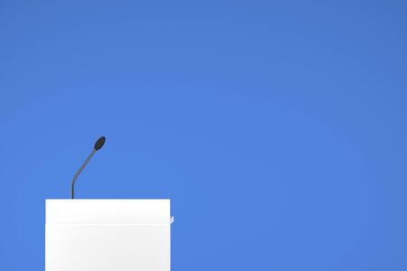 speaker podium in front of clear background - Illustration