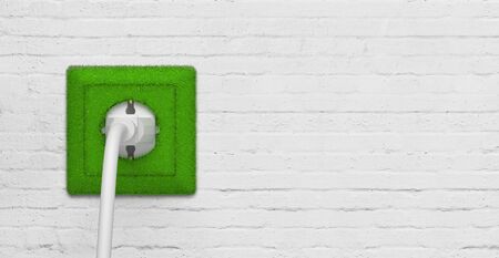 Green Power Plug - illustrationの写真素材
