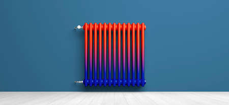 classic radiator in front of background - 3D Illustrationの写真素材