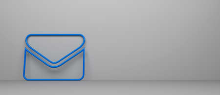 abstract contact icon in front of background - 3D illustration