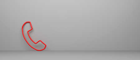 abstract contact icon in front of background - 3D illustrationの写真素材