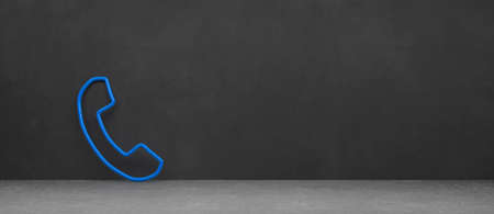 abstract contact icon in front of background - 3D illustrationの写真素材