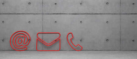 abstract contact icon in front of background - 3D illustrationの写真素材