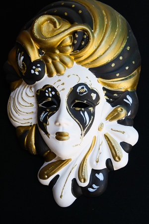 Carnival mask isolated on blackの写真素材