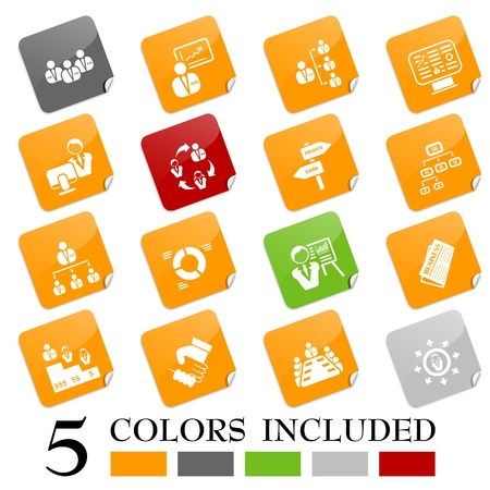 Management icons - sticky seriesのイラスト素材