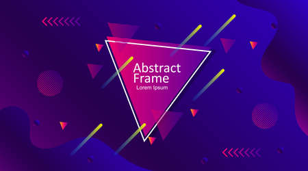 modern abstract geometric frame template with gradient color for background and backdropのイラスト素材