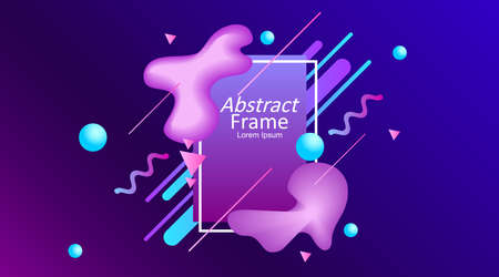 vector illustration with abstract colorful liquid shape for background and backdrop frame designのイラスト素材