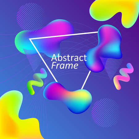 abstract modern background with abstract colorful liquid gradient for frame designのイラスト素材