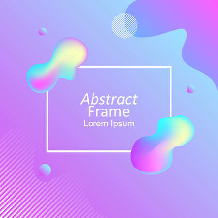 vector illustration of an abstract background with copy space text frame designのイラスト素材