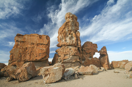 A scenic view of the Atacama desertの写真素材