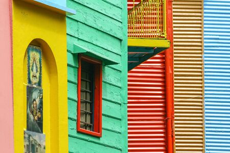 Colourful building in La Boca district / Buenos Aires / Argentinaの写真素材