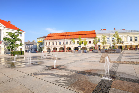 View of the marketplace in the Kielce / Polandの写真素材